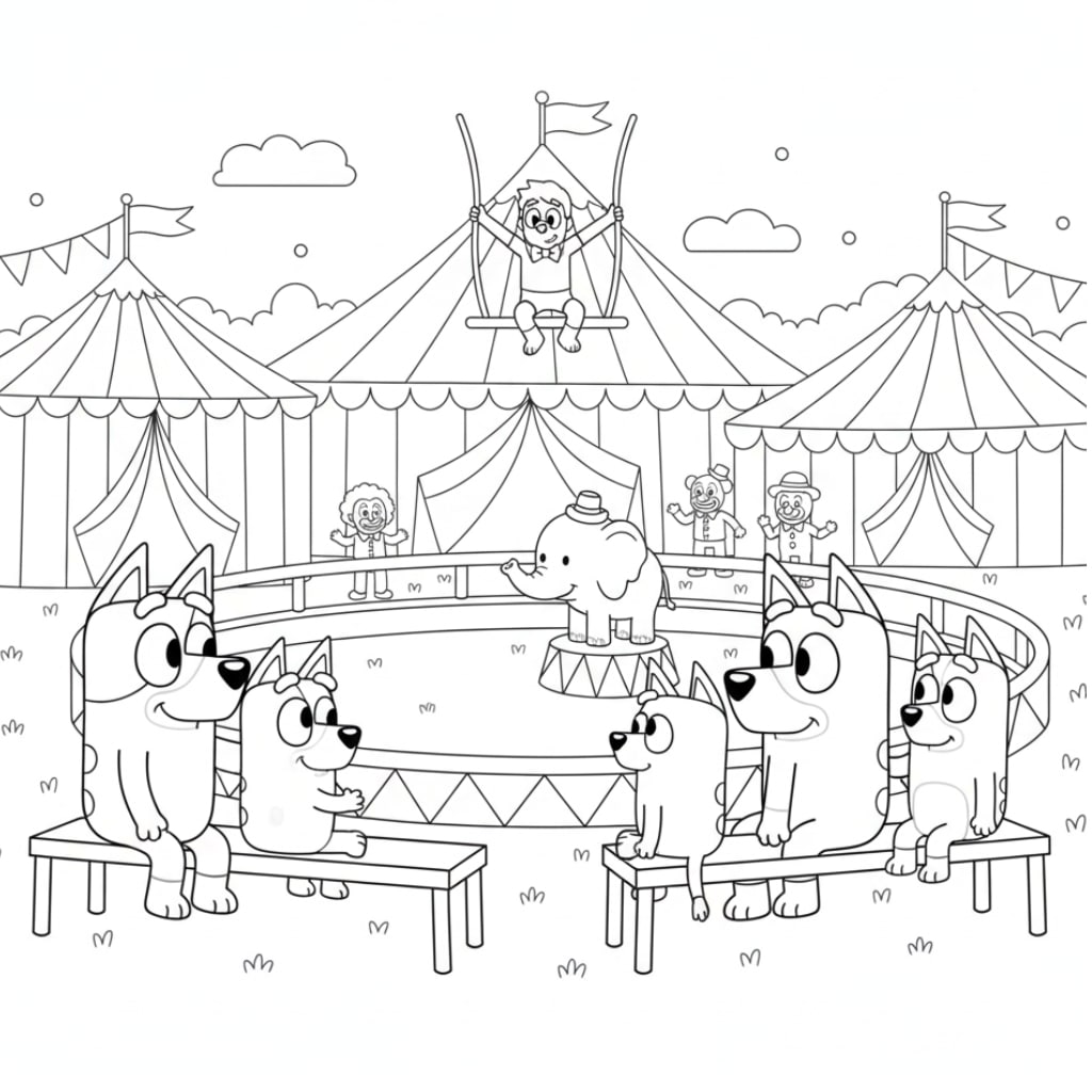bluey family circus