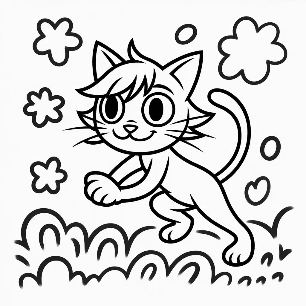 cat noirs playful pose