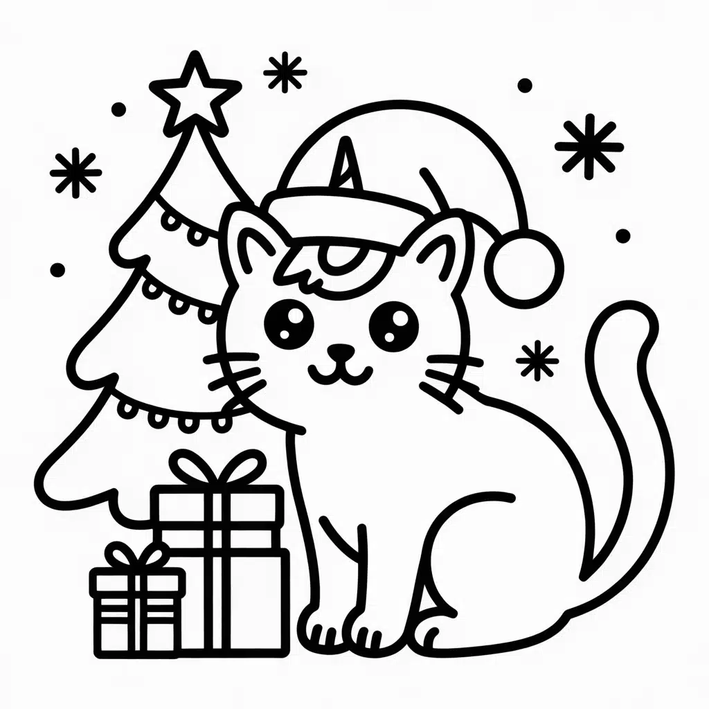 christmas unicorn cat