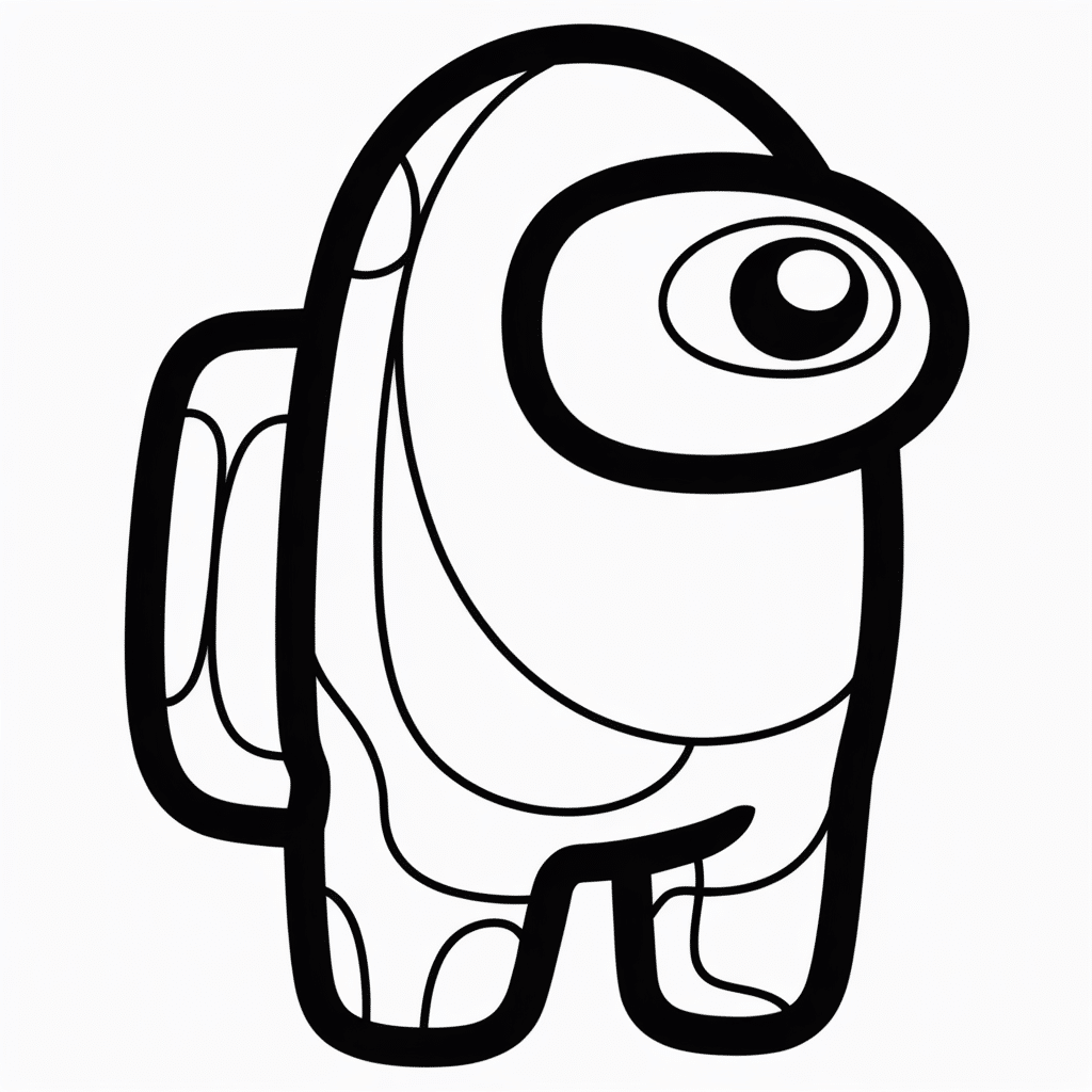 classic crewmate coloring page