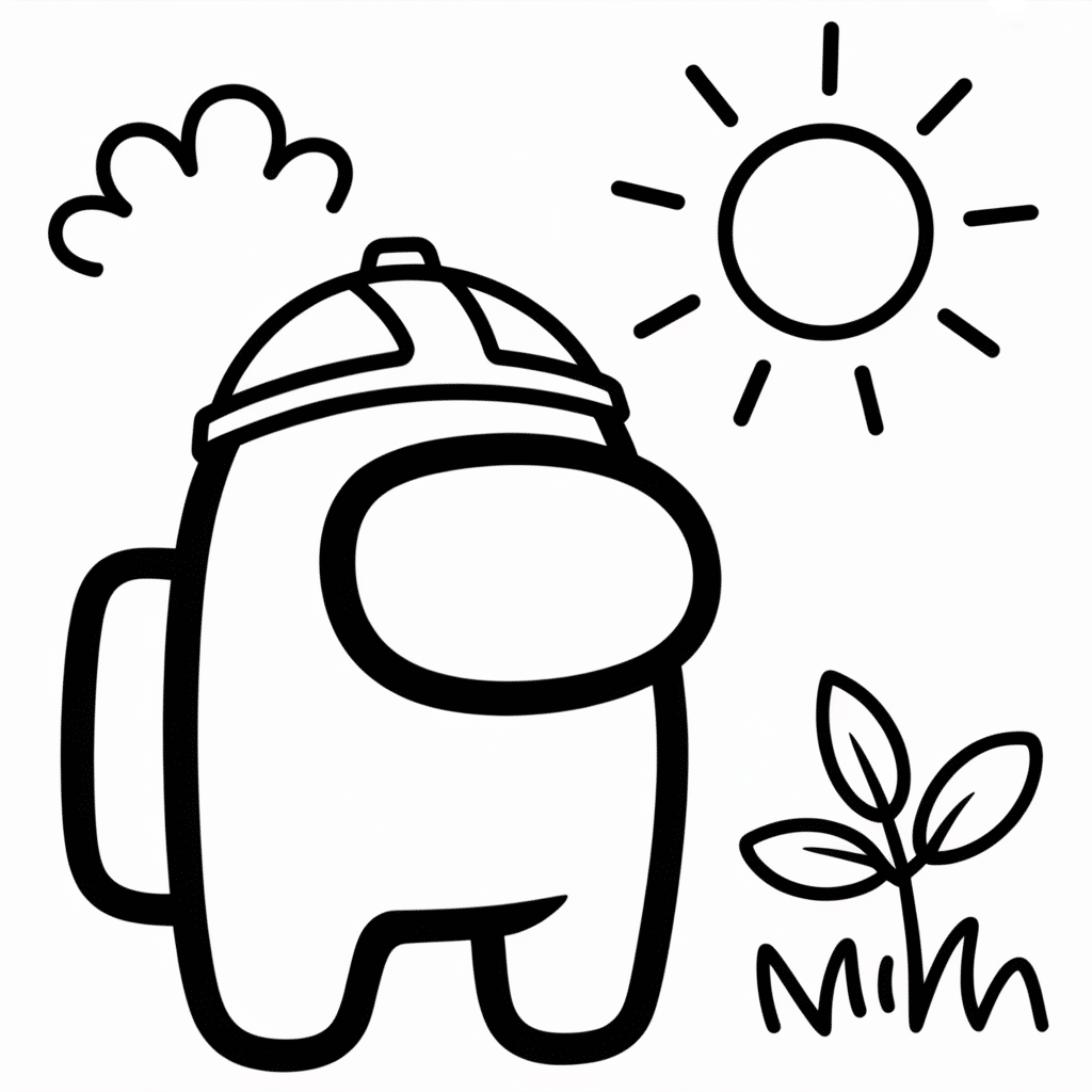 crewmate wearing a helmet