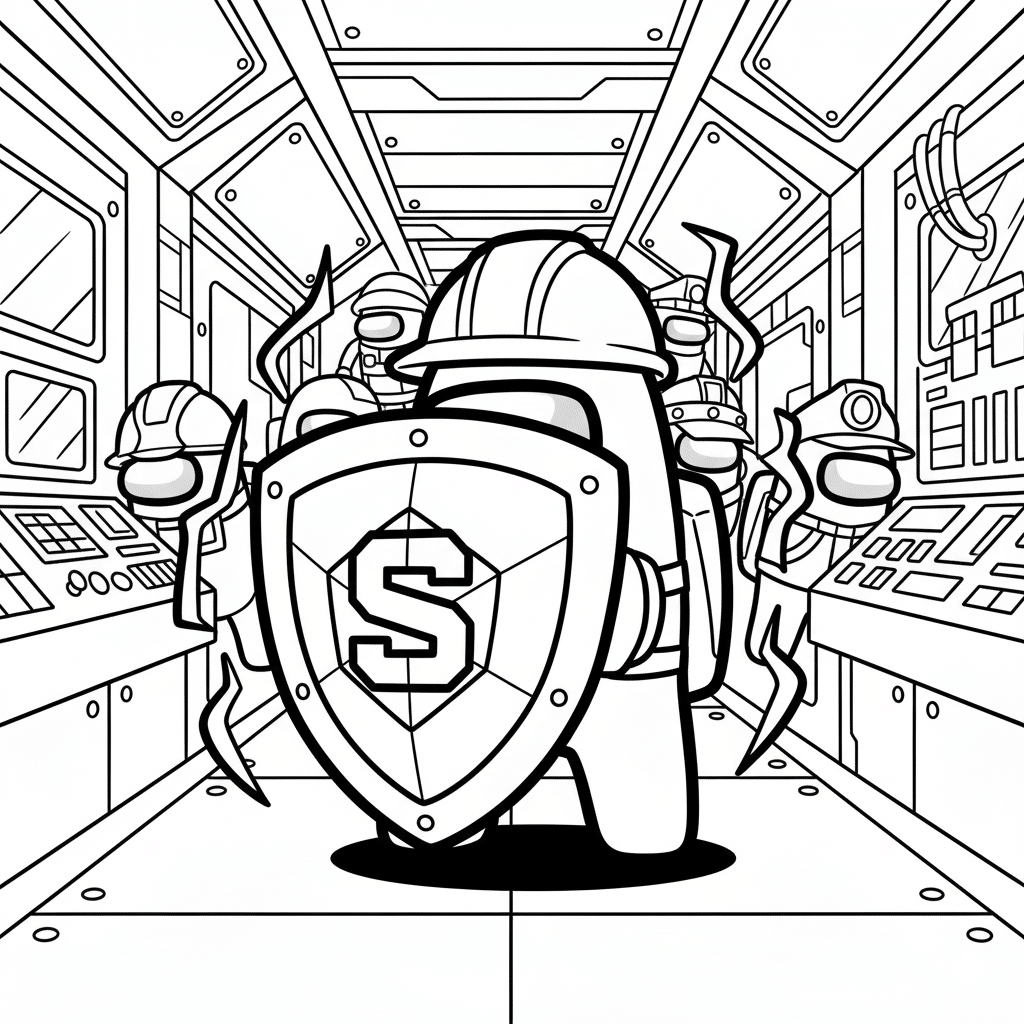 crewmate with a shield