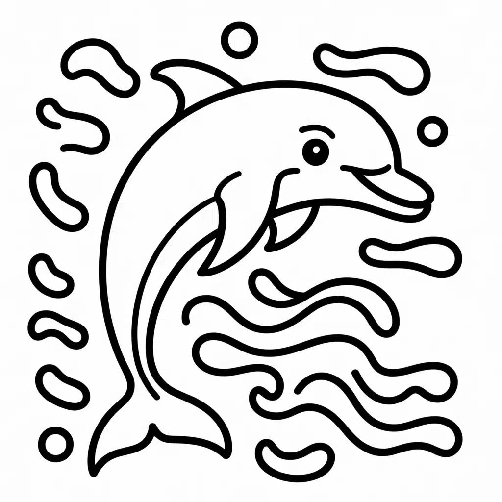 dolphin moving through flowing sea currents