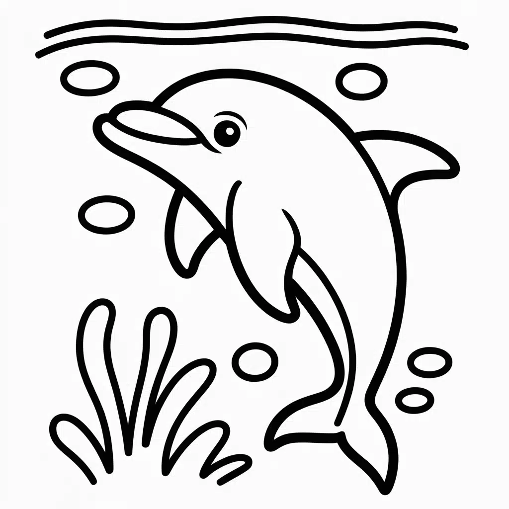 dolphin rising slowly toward the surface