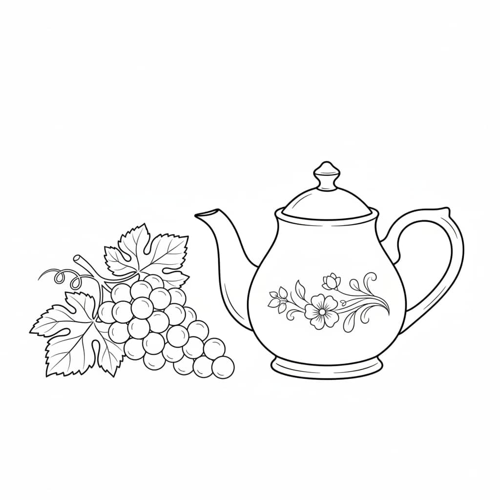 grape teapot