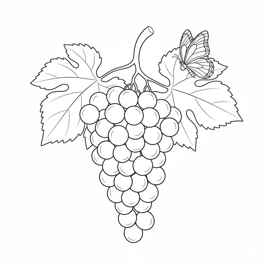 grapes butterfly