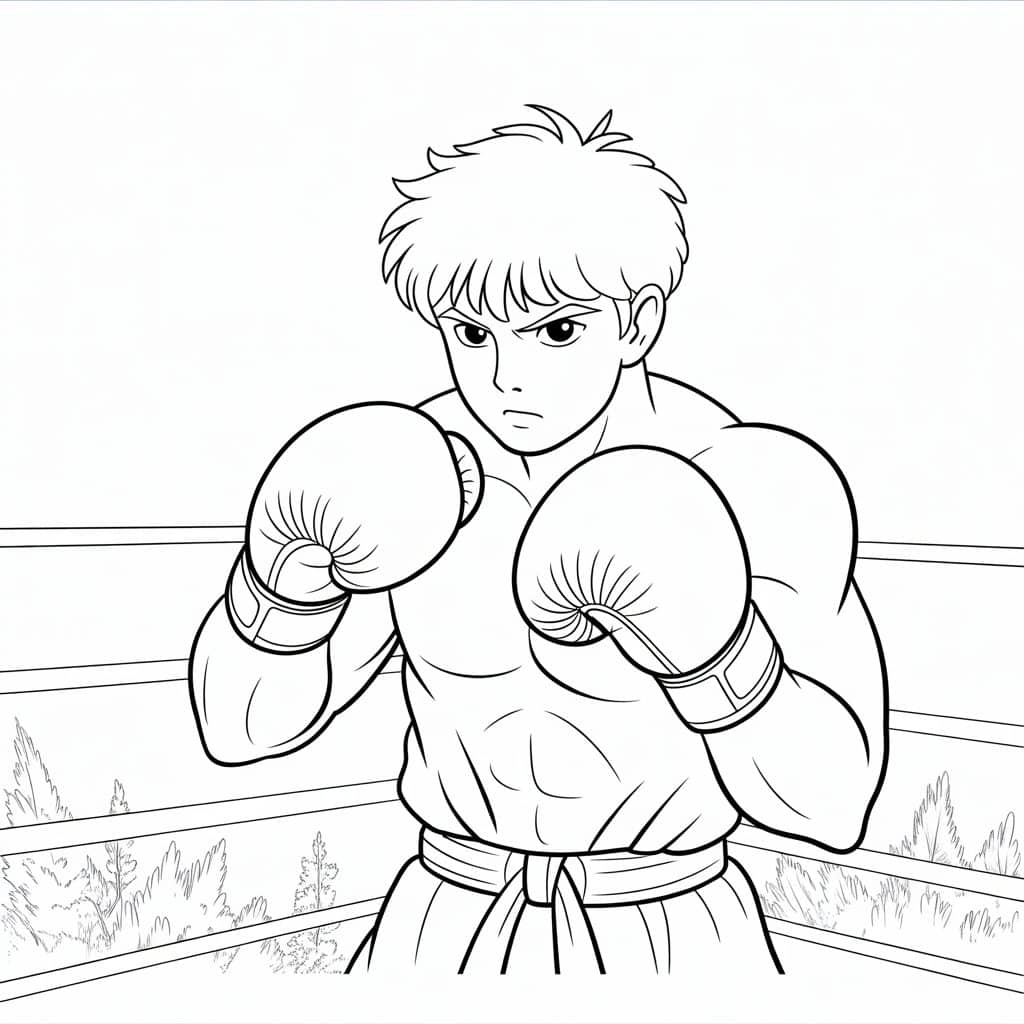 hajime no ippo colouring bookj