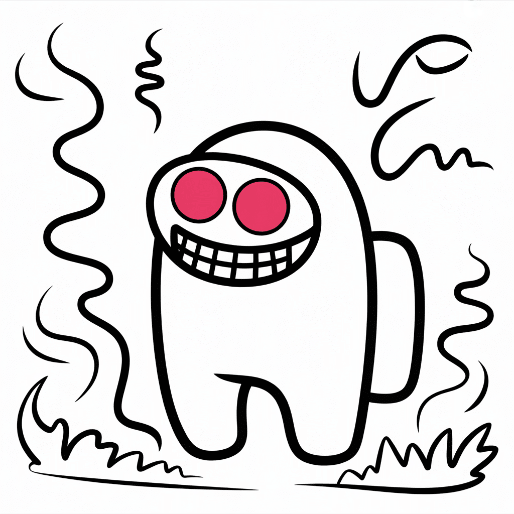 imposter with red eyes