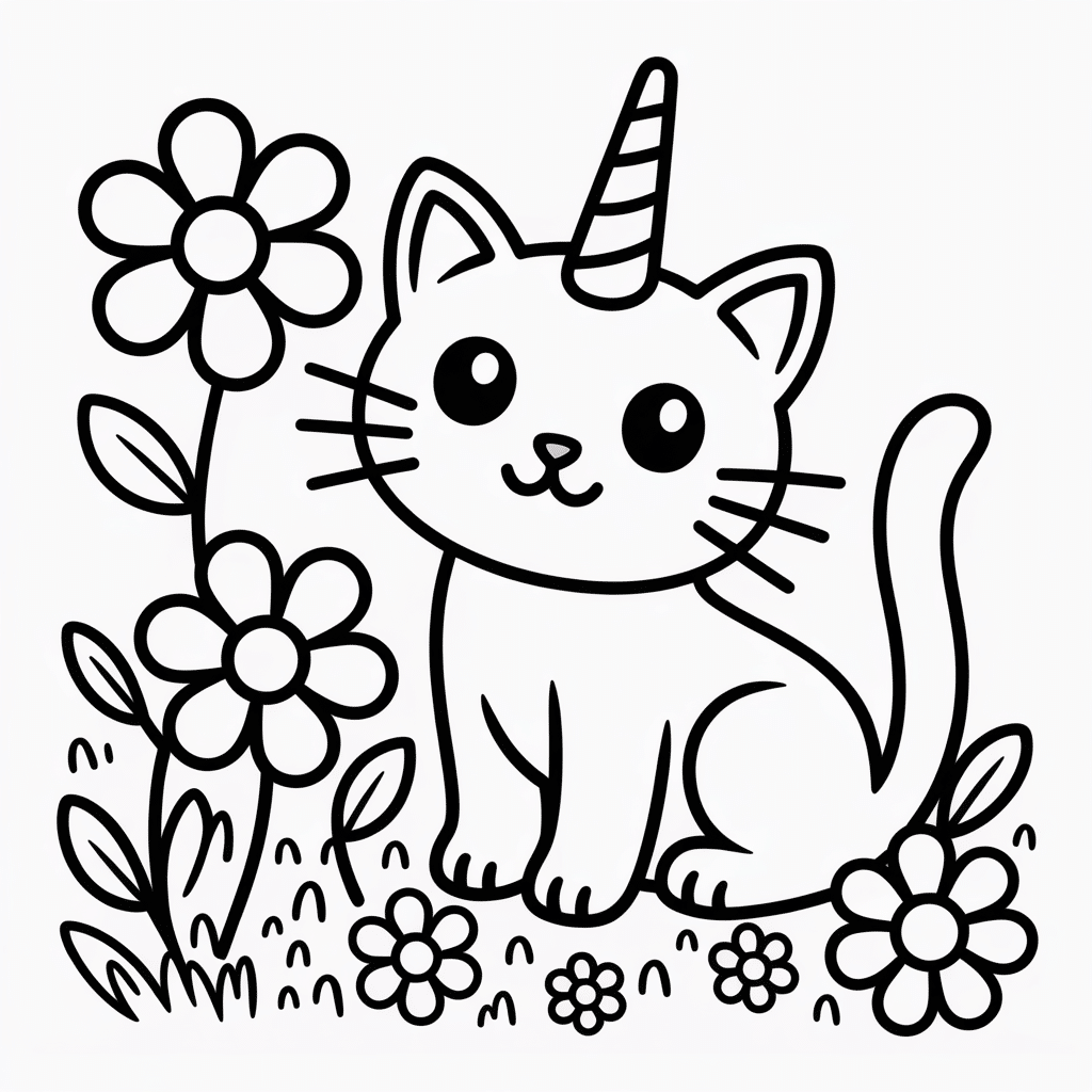 kittycorn with big flowers