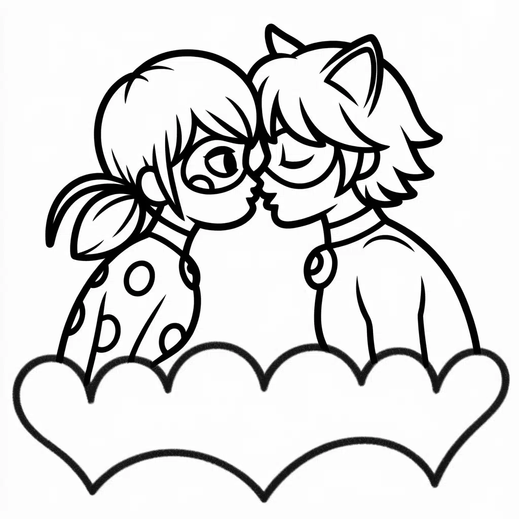 ladybug and cat noirs miraculous kiss