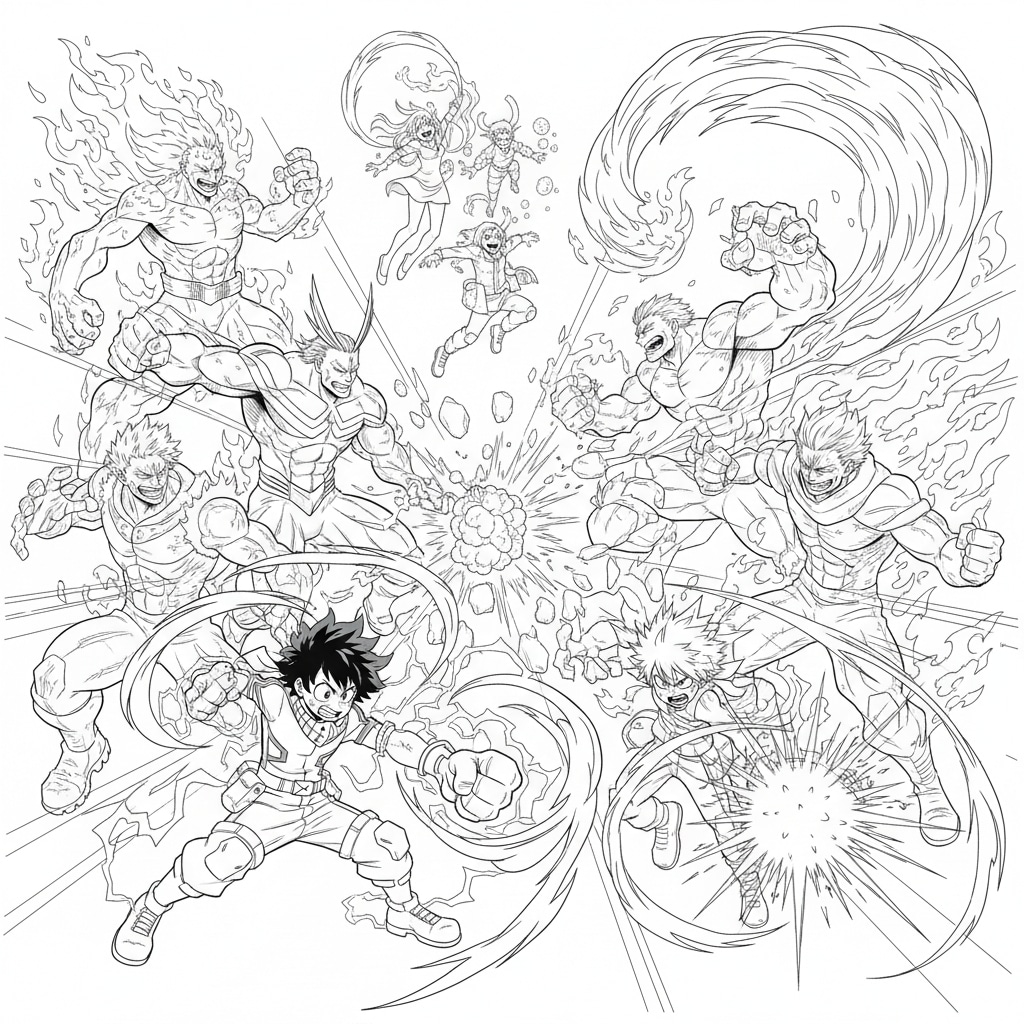 my hero academia colouring book
