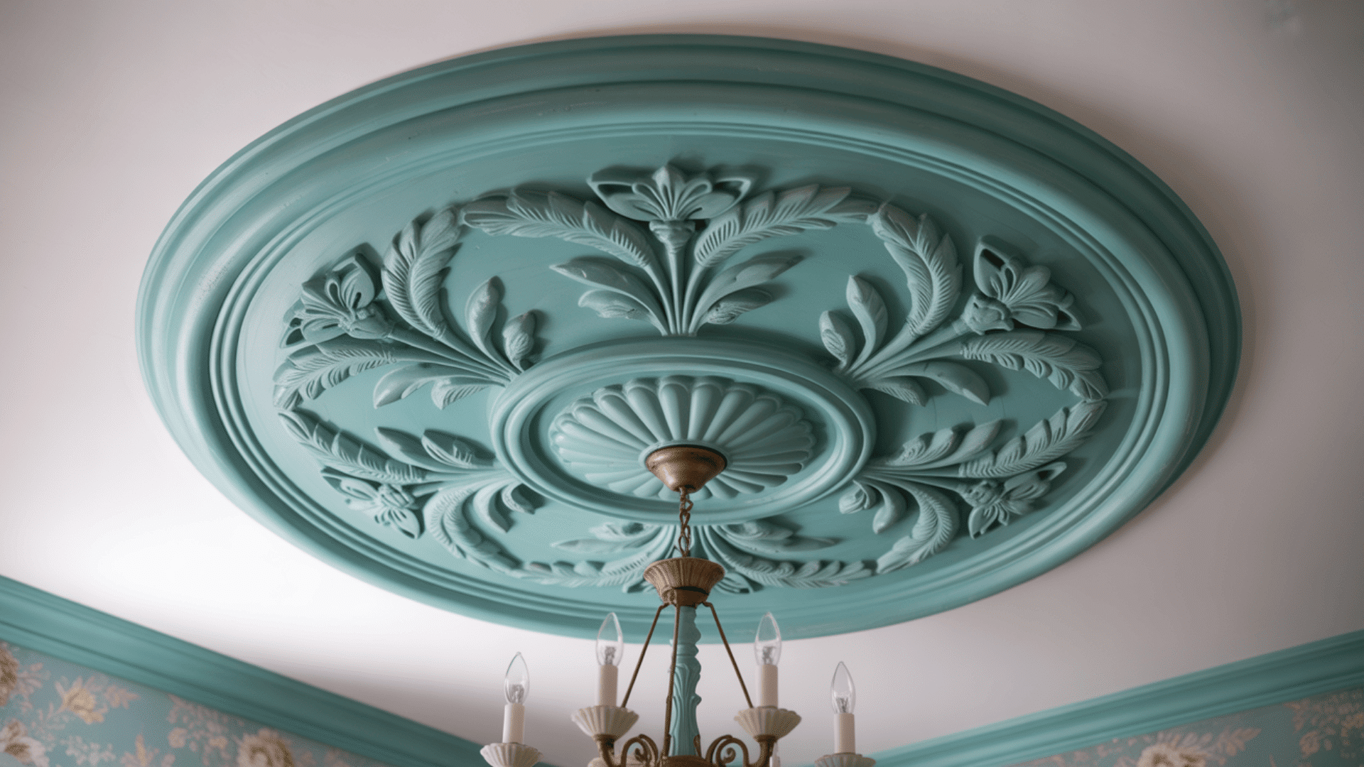 painted ceiling medallion