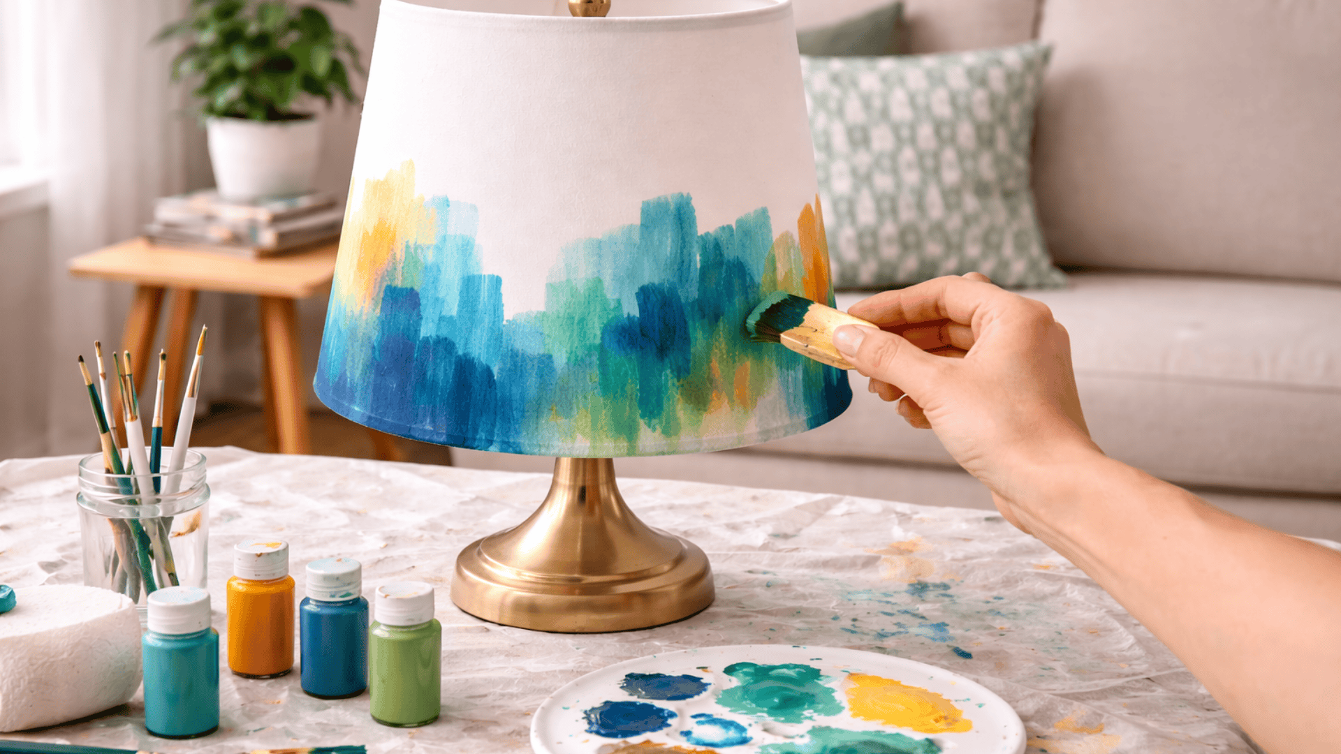 painted lampshade