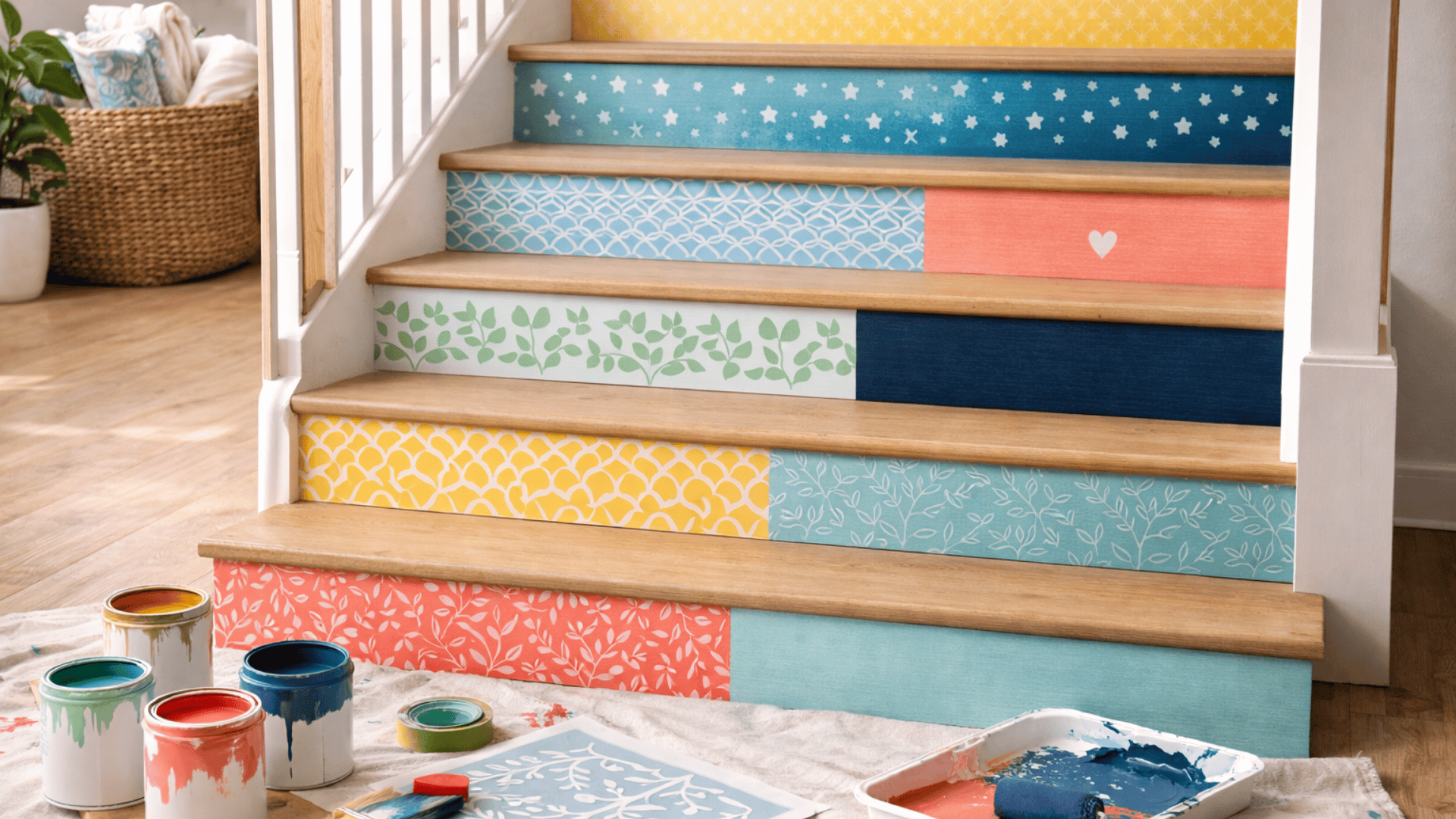 painted stair risers