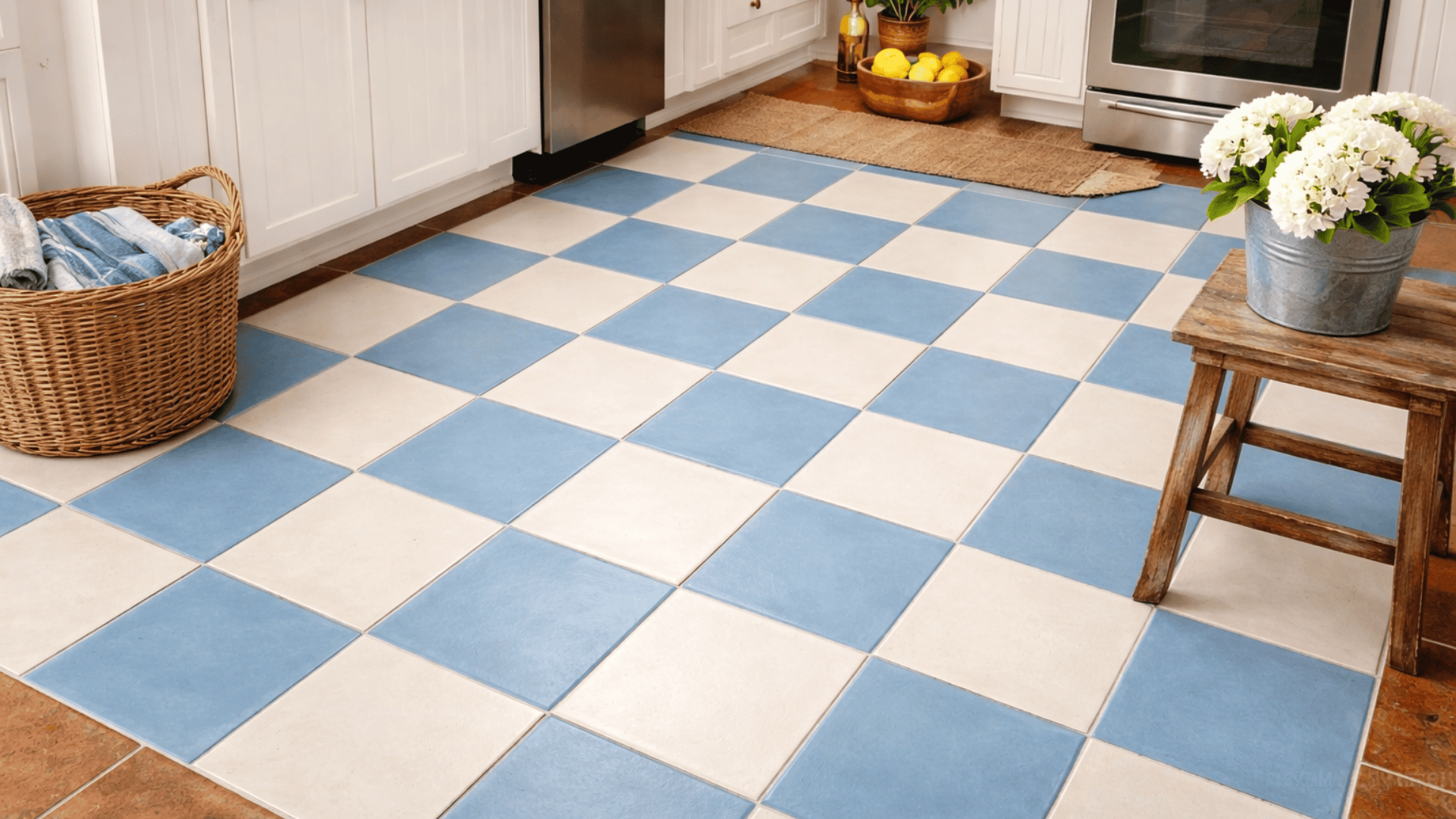 painted terracotta tiles