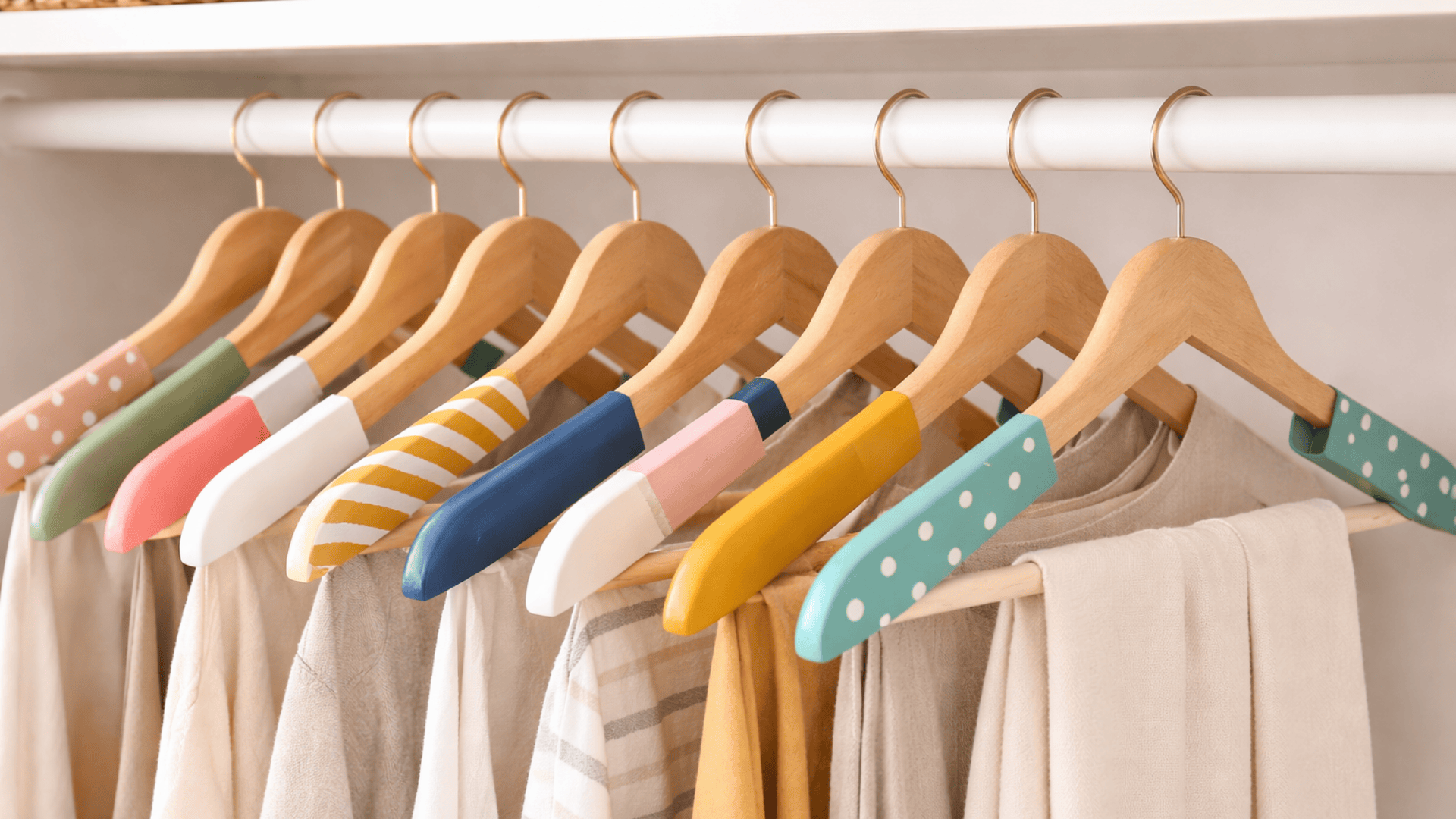 painted wooden hangers