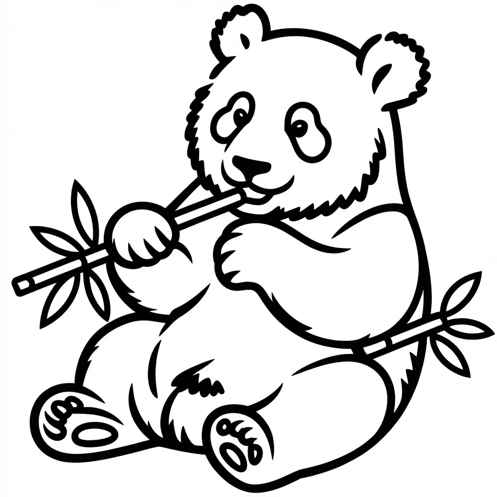 pandas eating bamboo