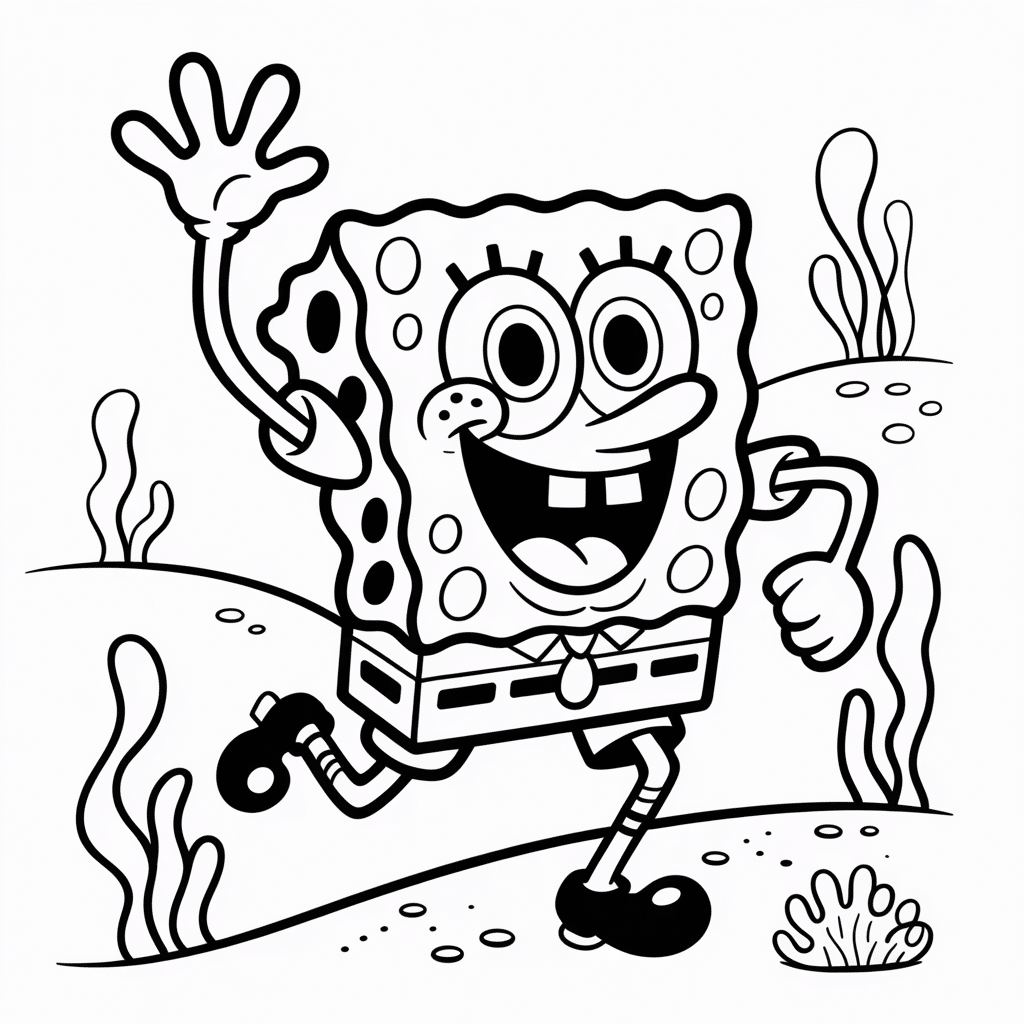 spongebob action pose