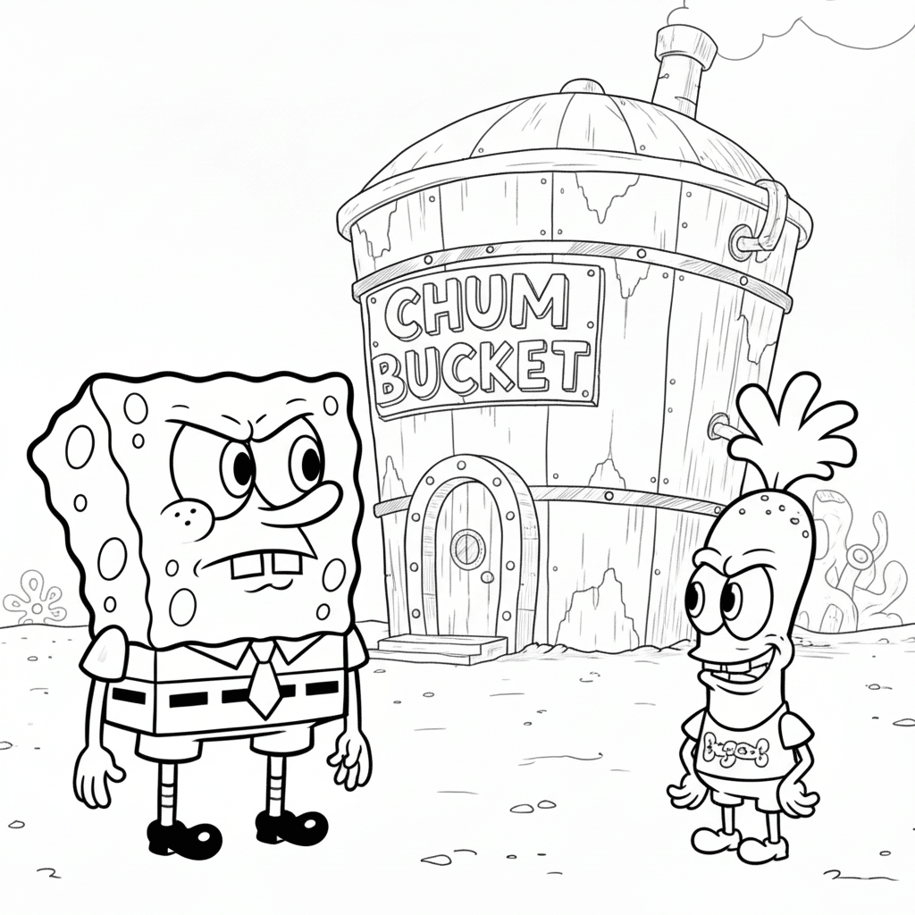 spongebob and plankton