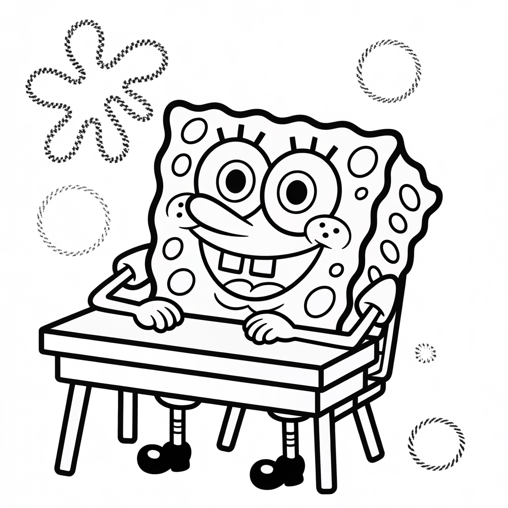 spongebob at boating school