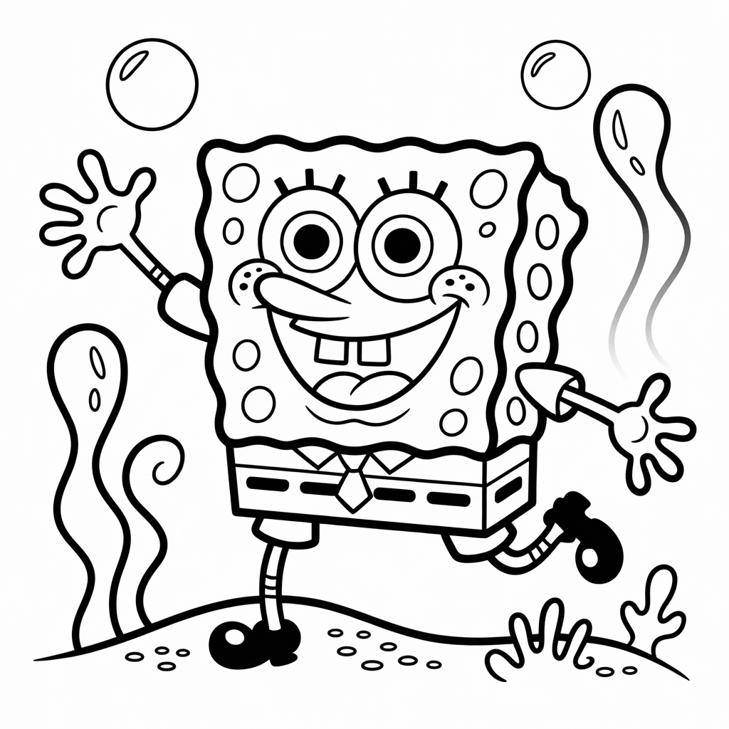 spongebob happy mood illustration