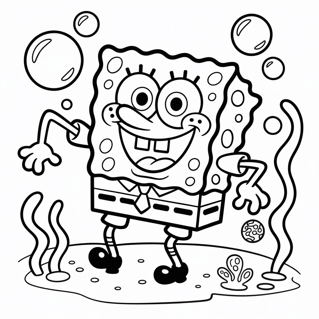 spongebob laughing pose