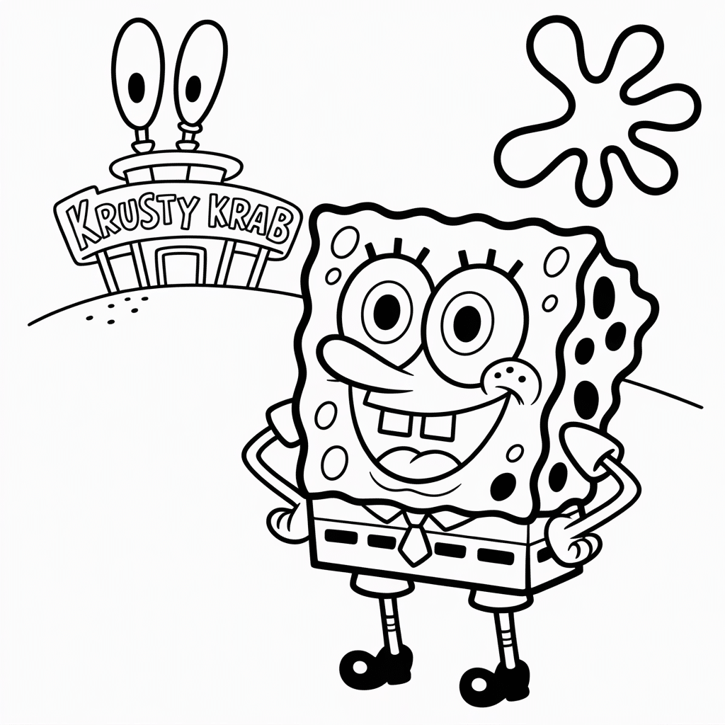 spongebob ready for work