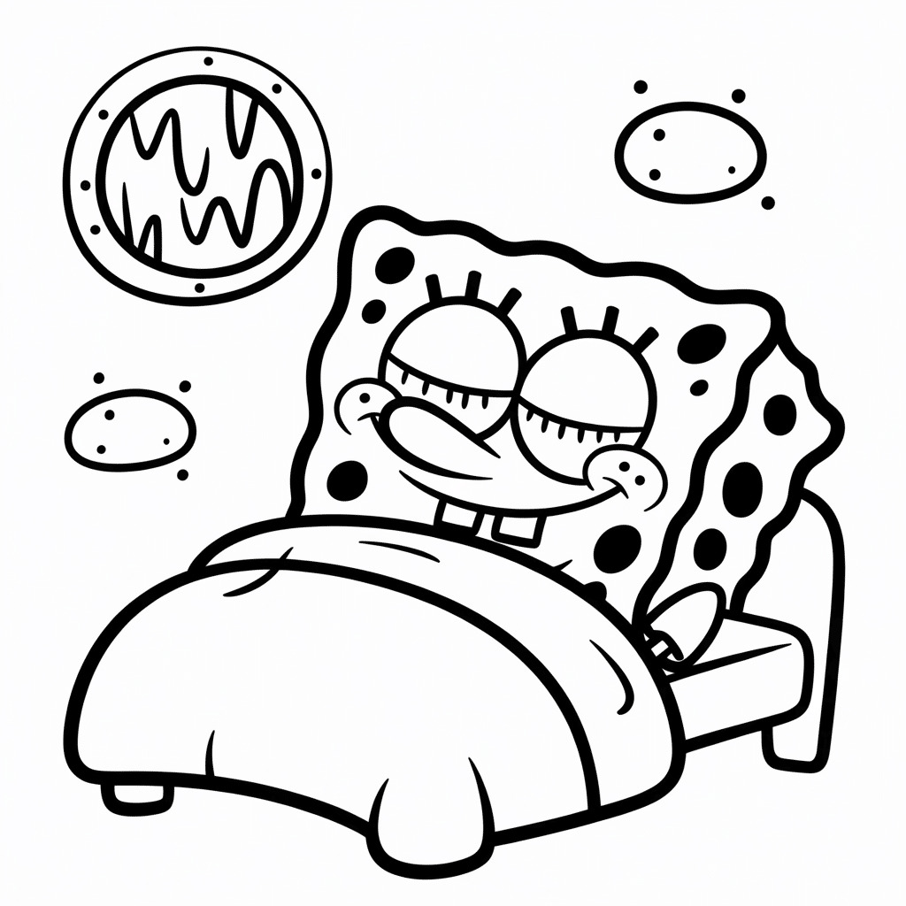 spongebob sleeping scene
