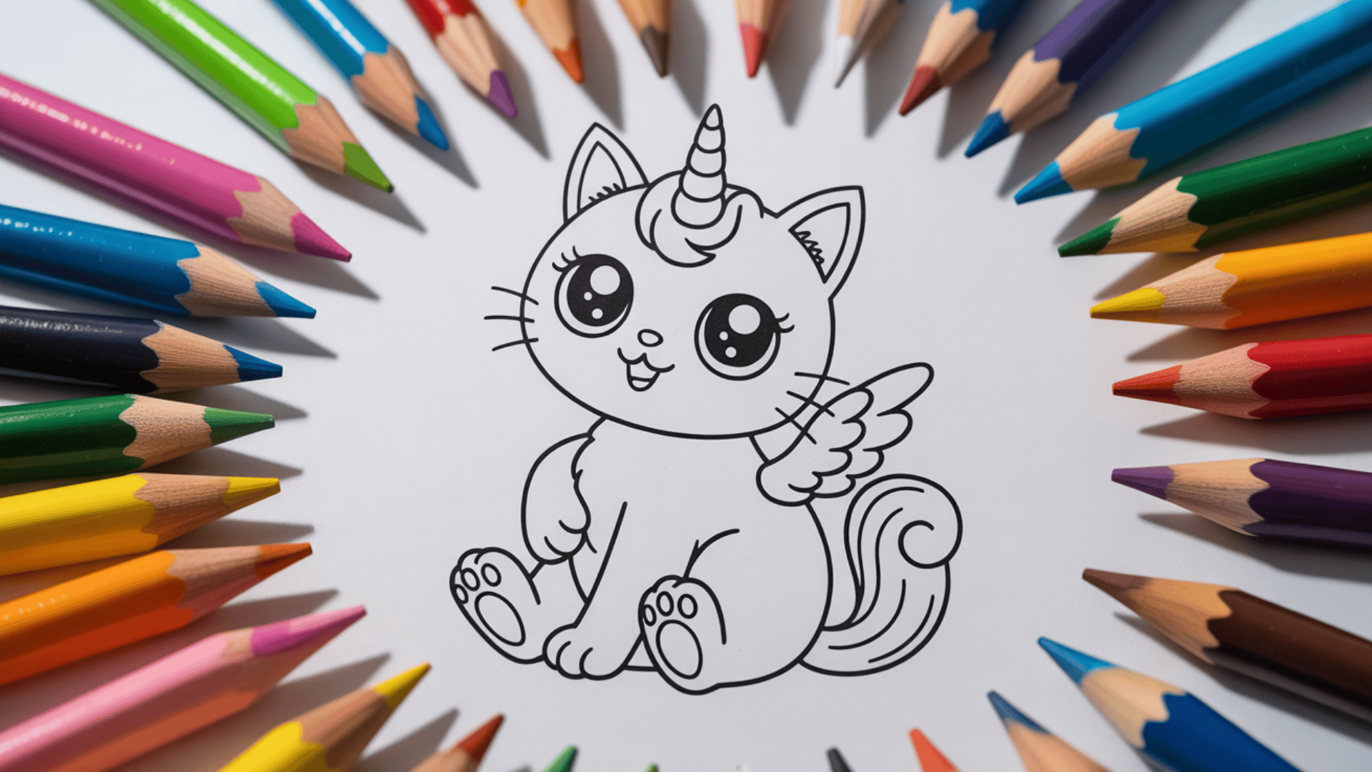 unicorn cat coloring pages