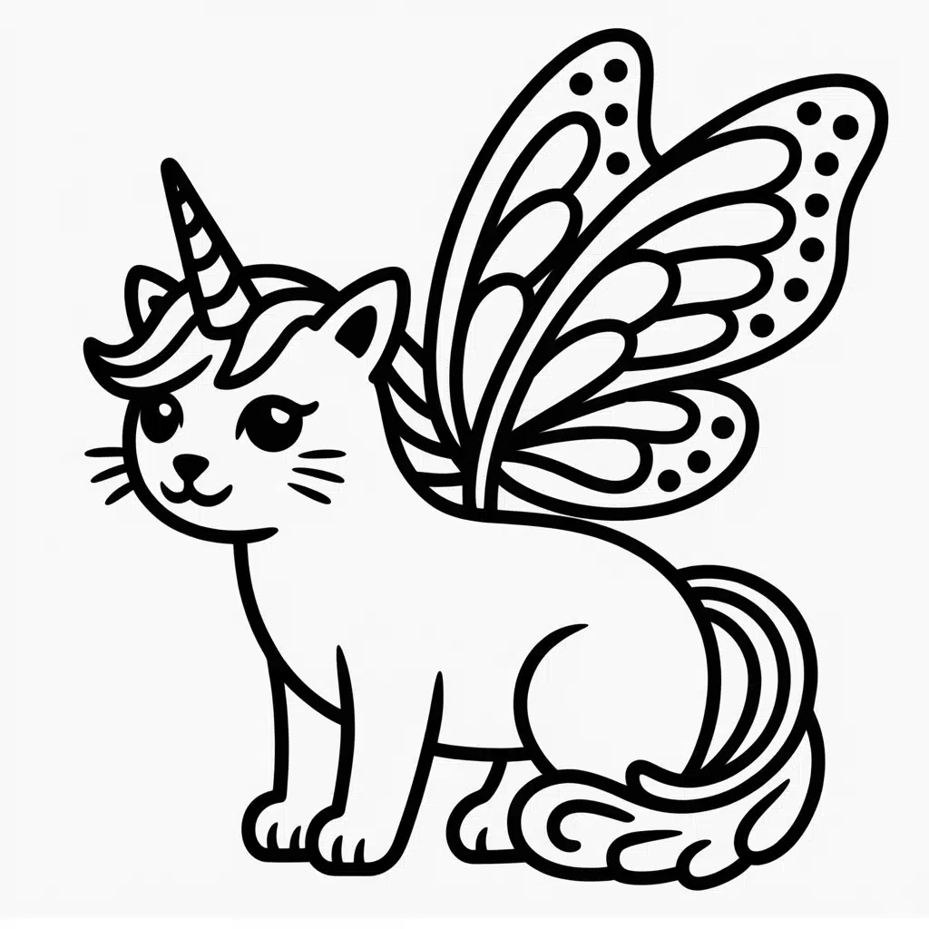 unicorn cat with fairy wings