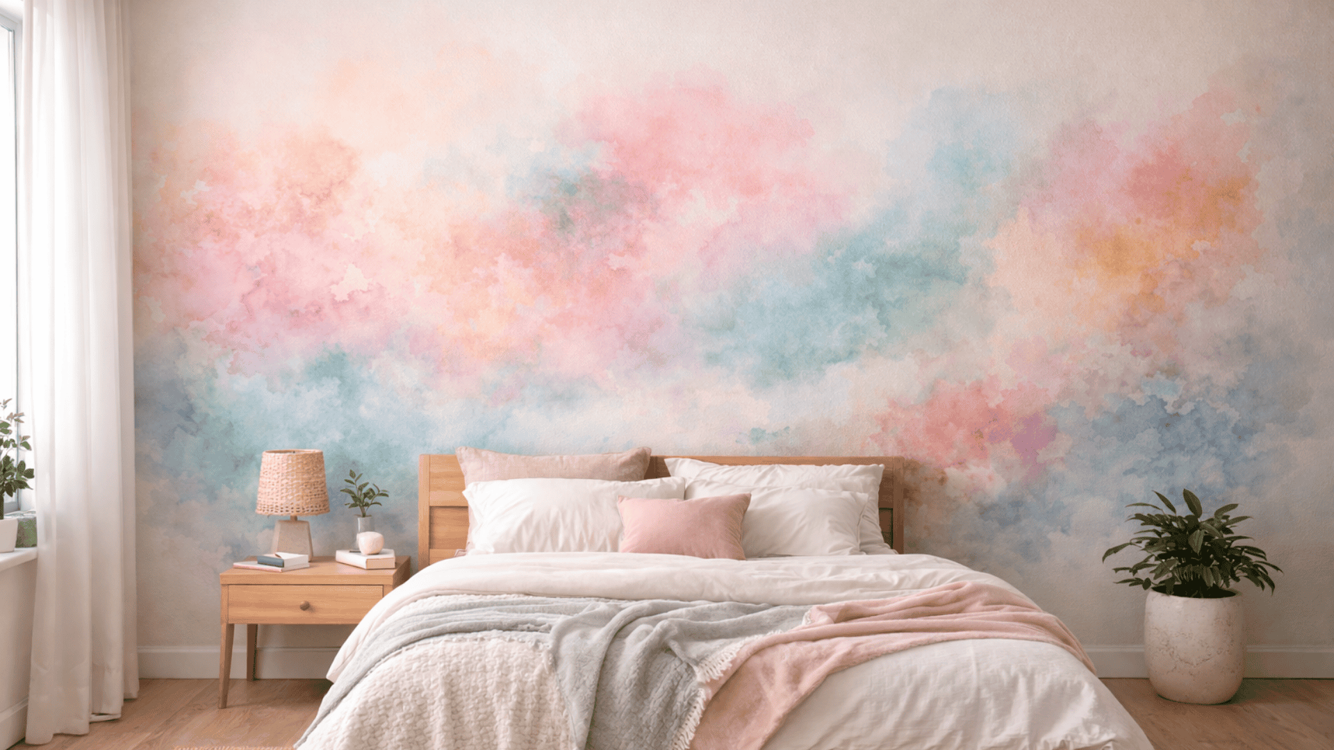 watercolor effect wall