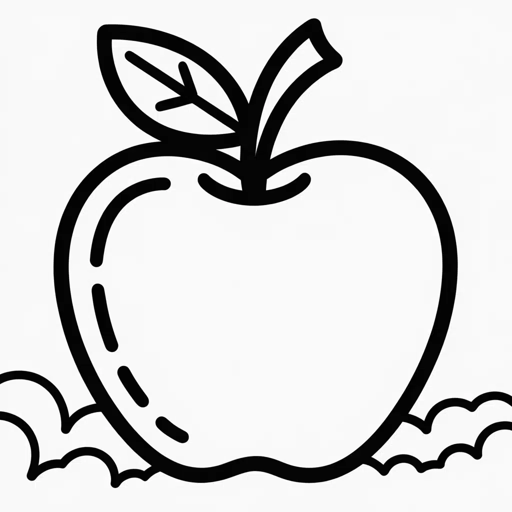 apple colouring pages