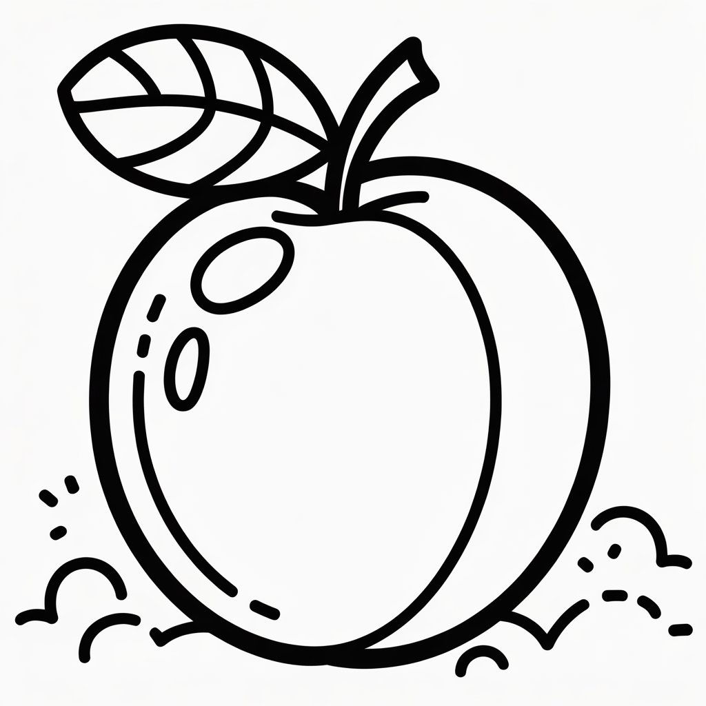 apricot coloring page
