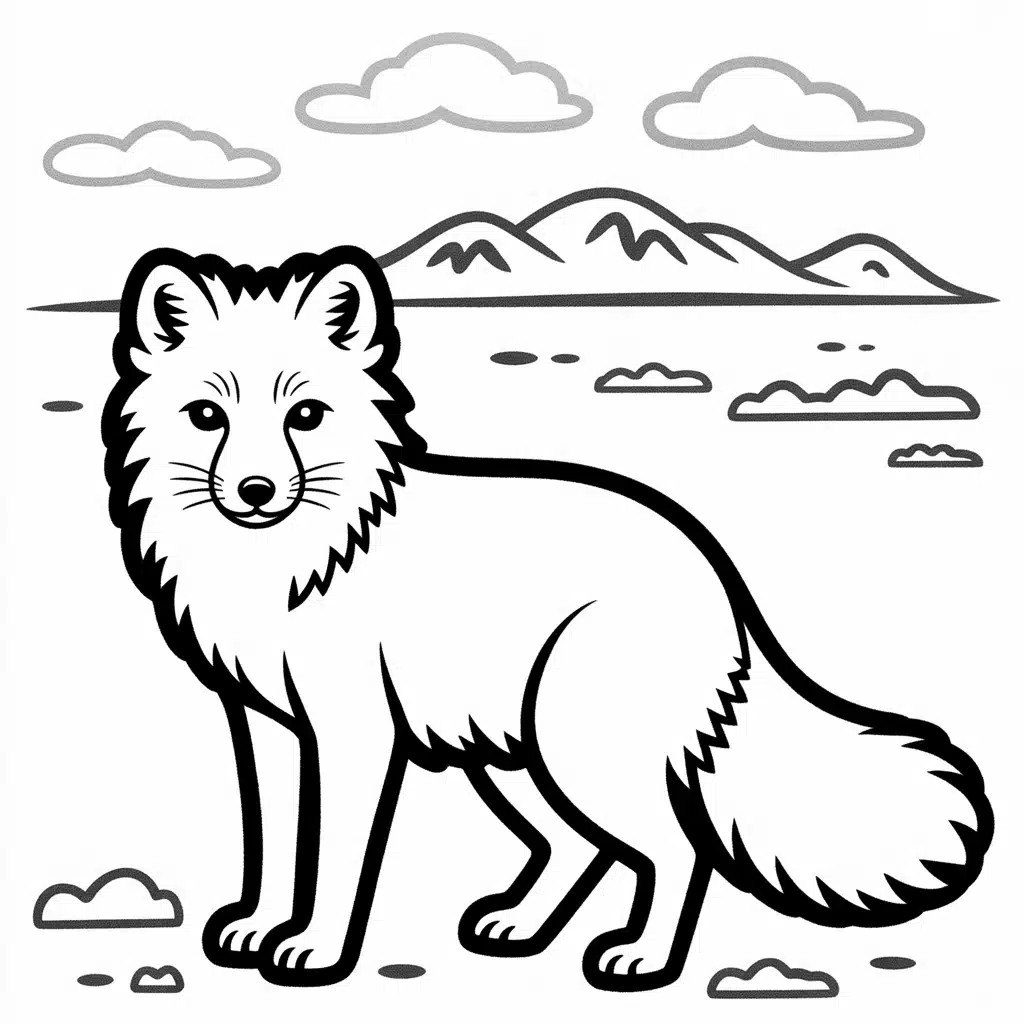 arctic fox in the snow