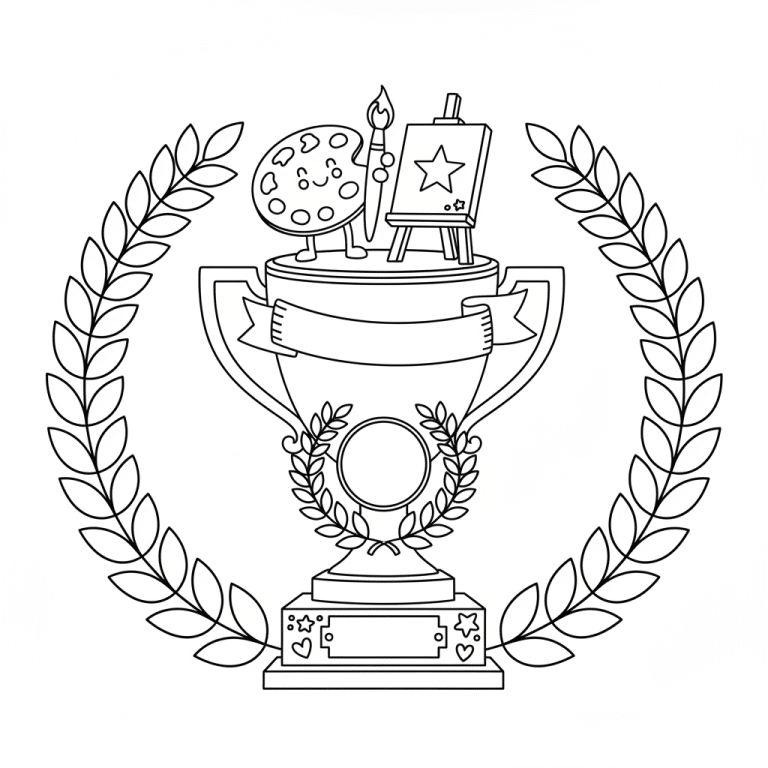 45 Trophy Coloring Ideas for Kids and Celebrations - KidPrintables