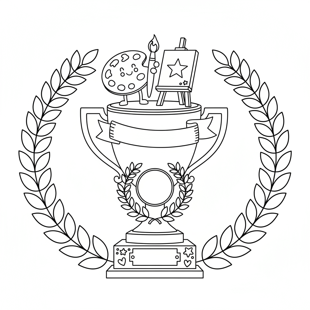 art contest winner trophy