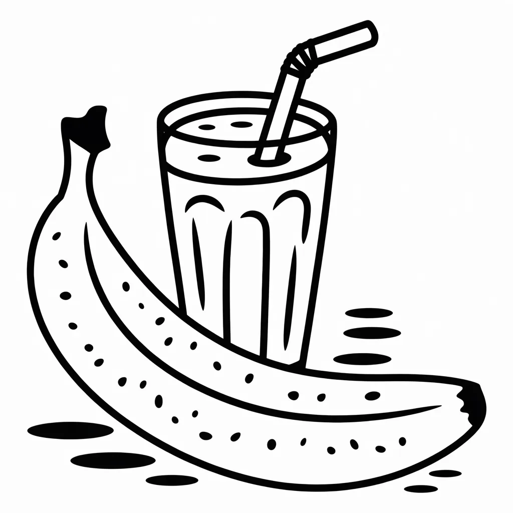 banana and a cup of smoothie