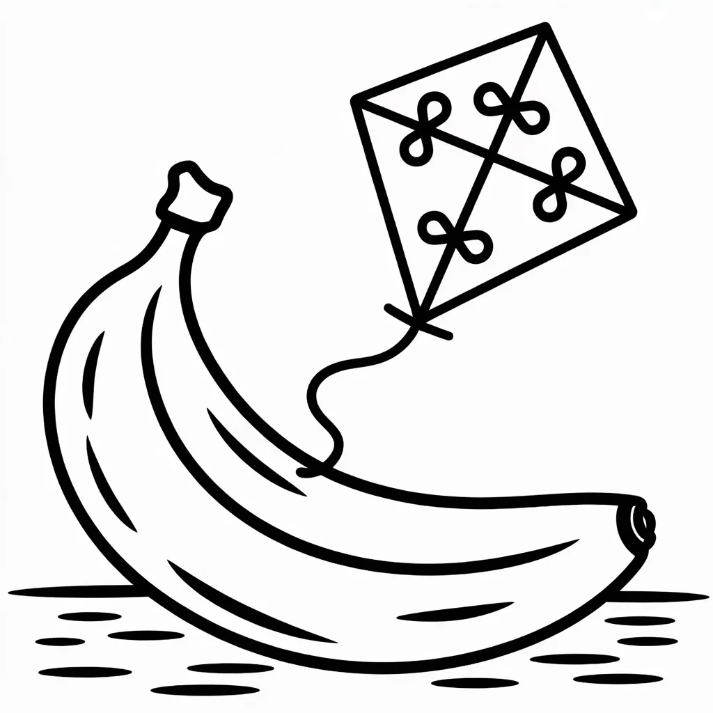 banana and a kite