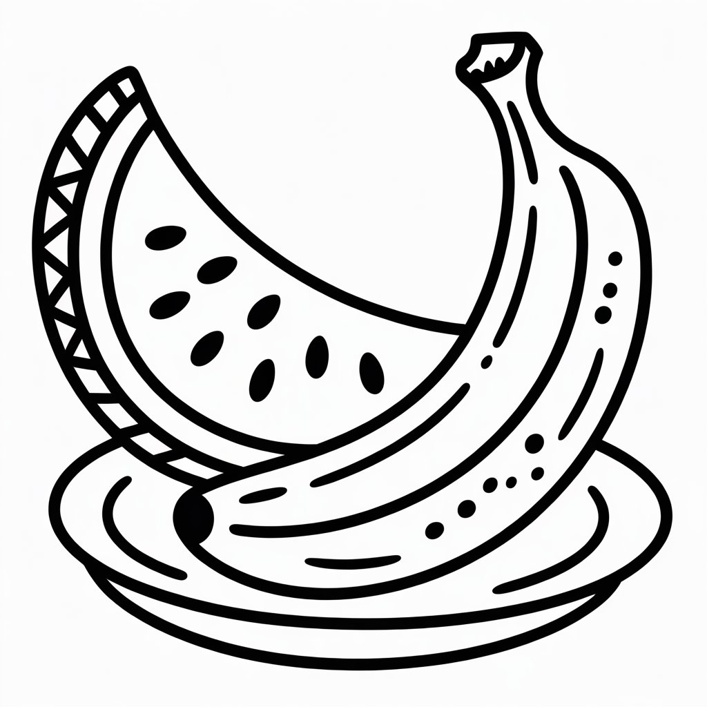 banana and watermelon