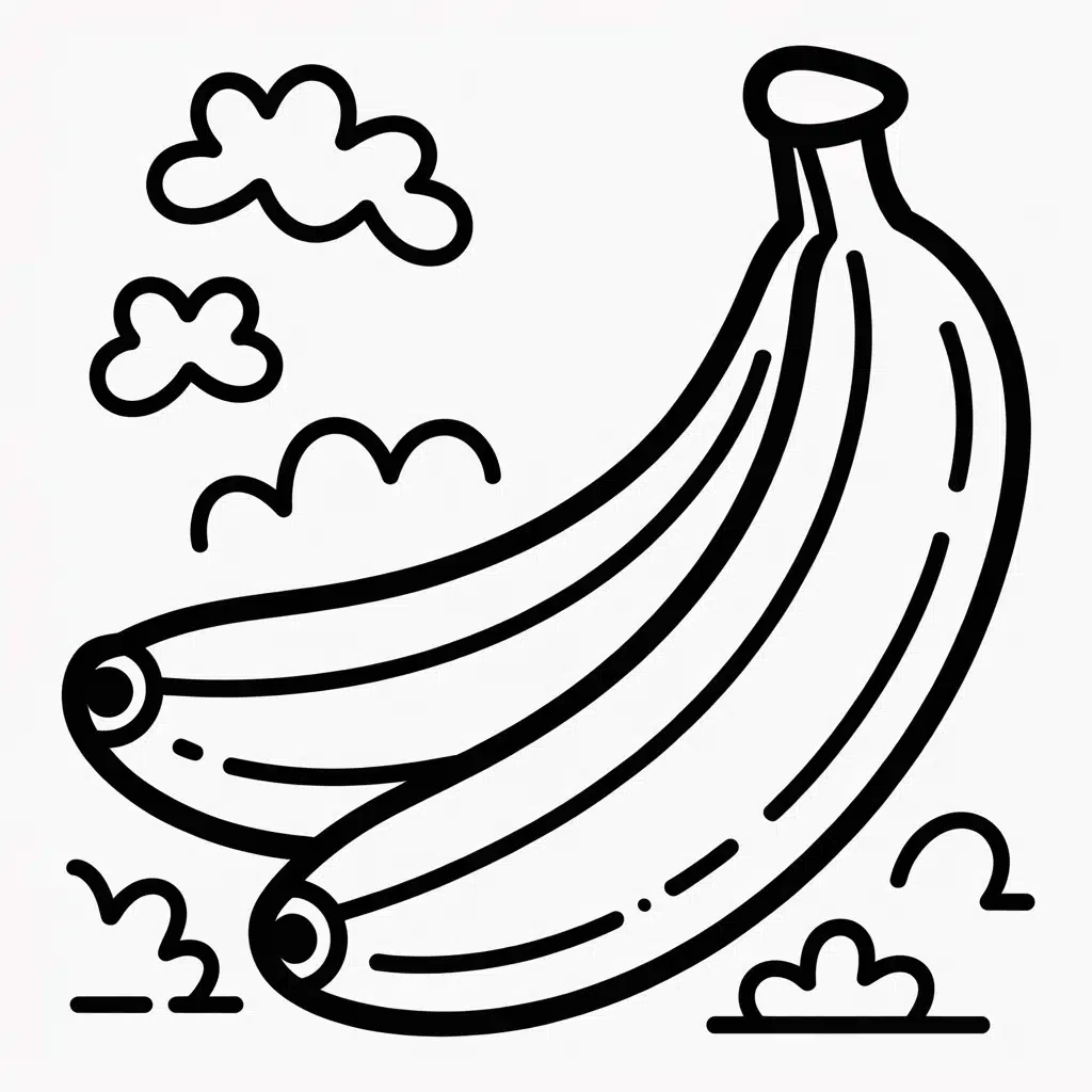 banana coloring pages
