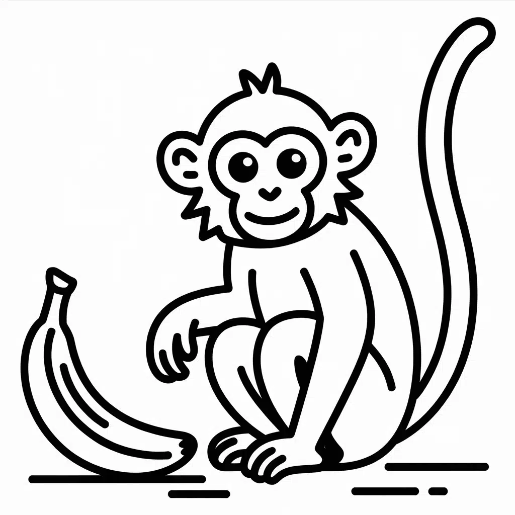 banana with a monkey