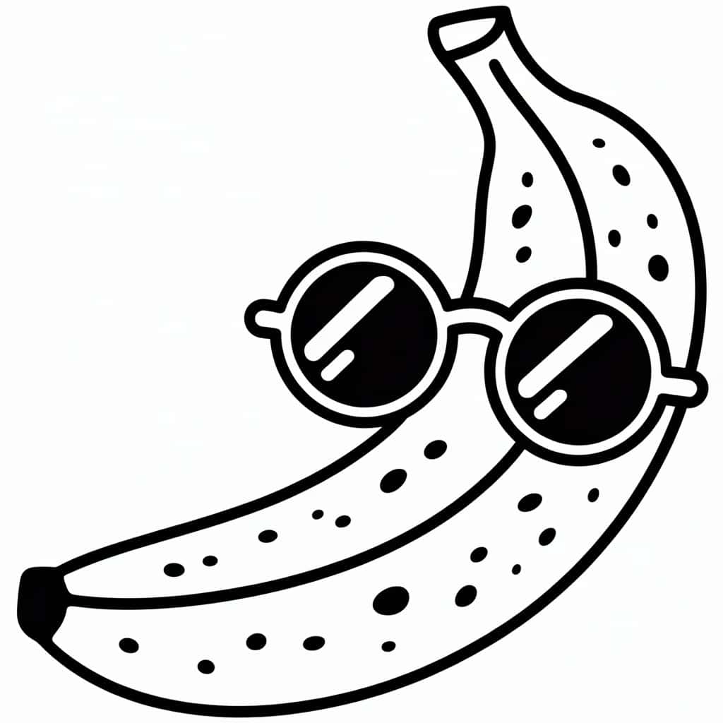 banana with glasses