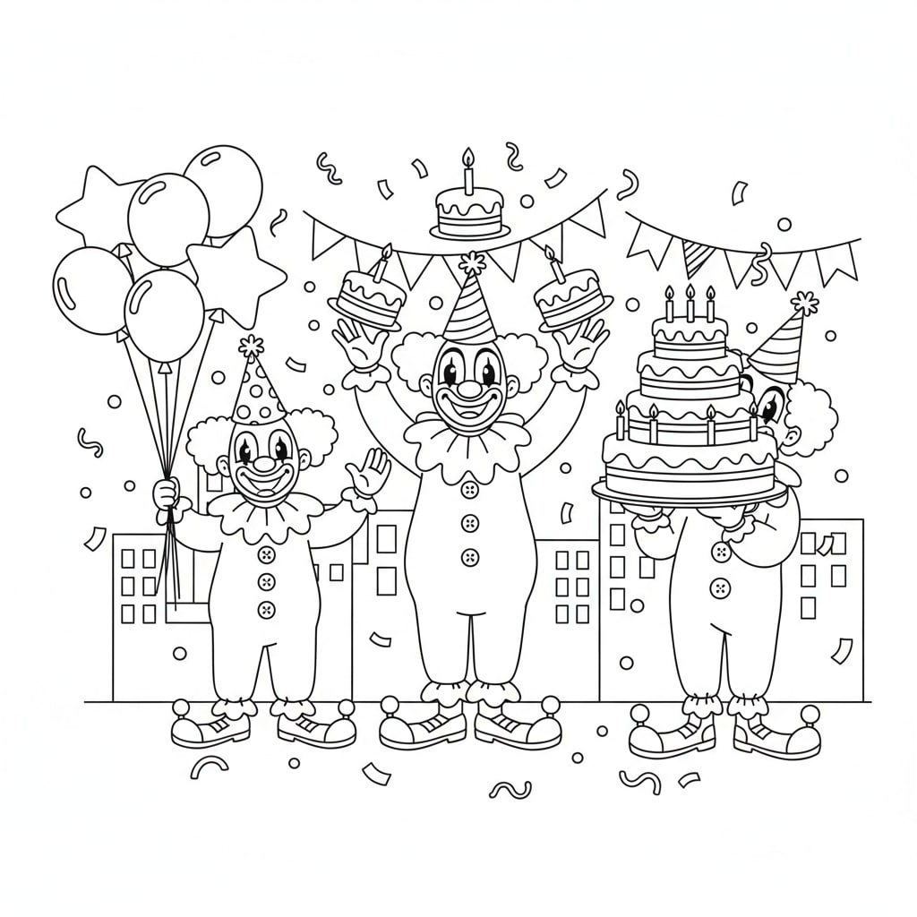 birthday coloring pages circus