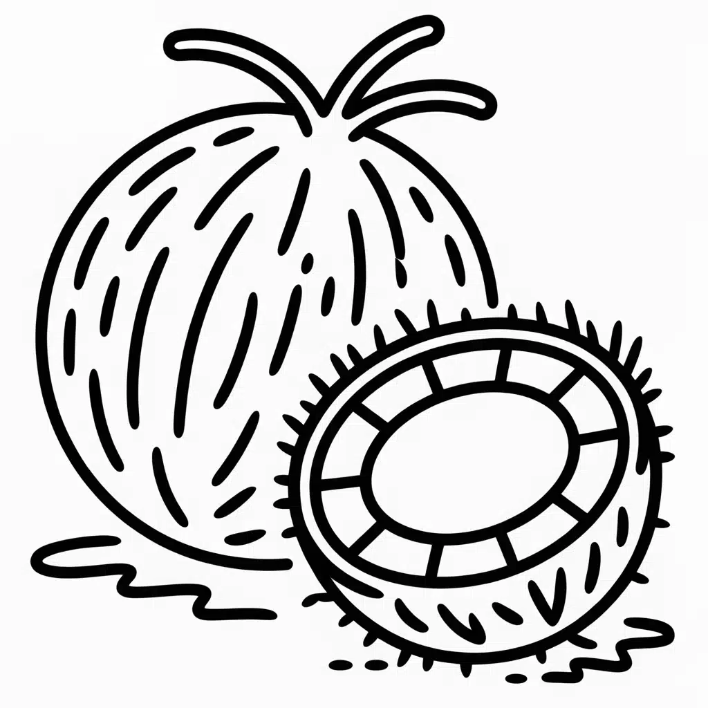 coconut coloring page