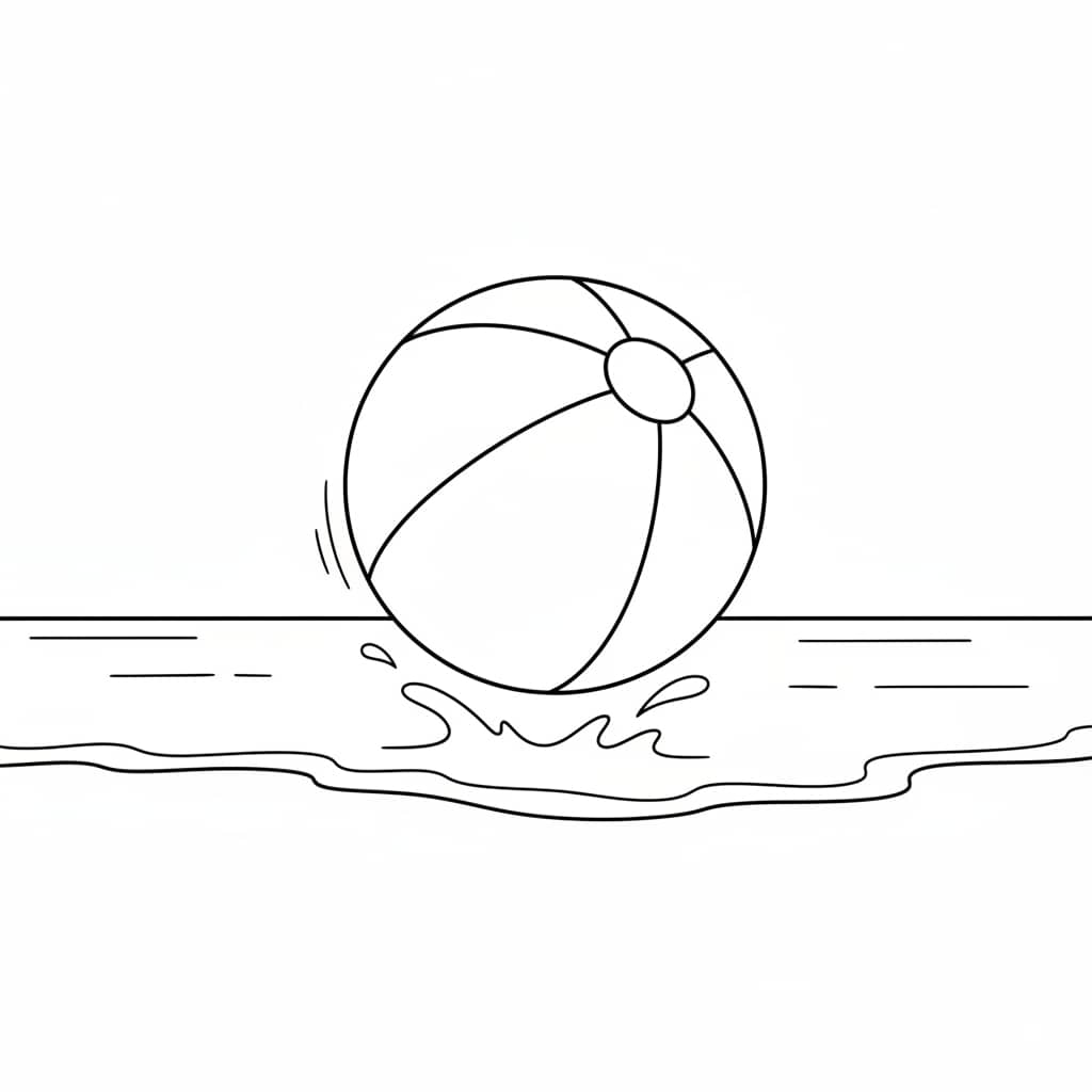coloring page beach ball