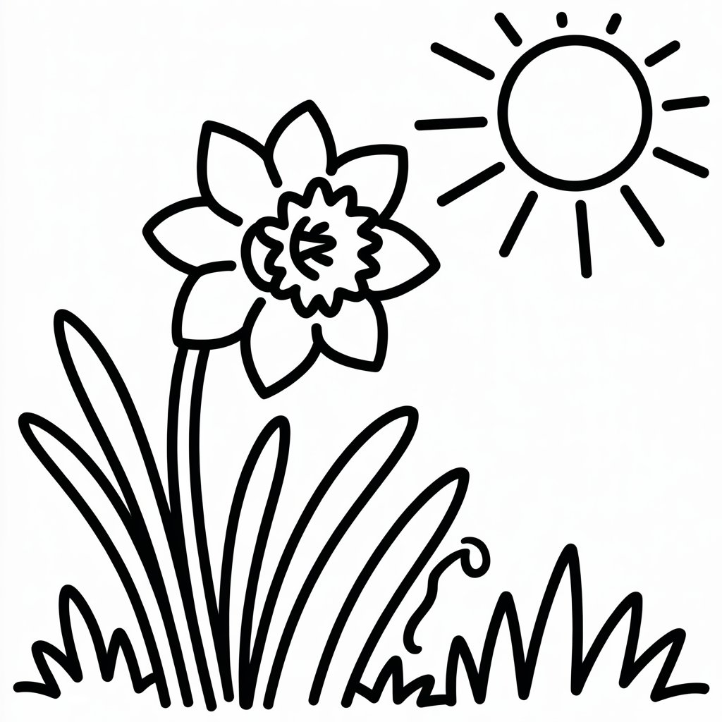 daffodil and sun