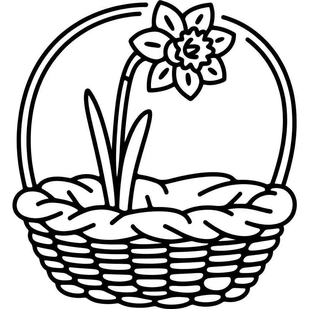 daffodil in a basket