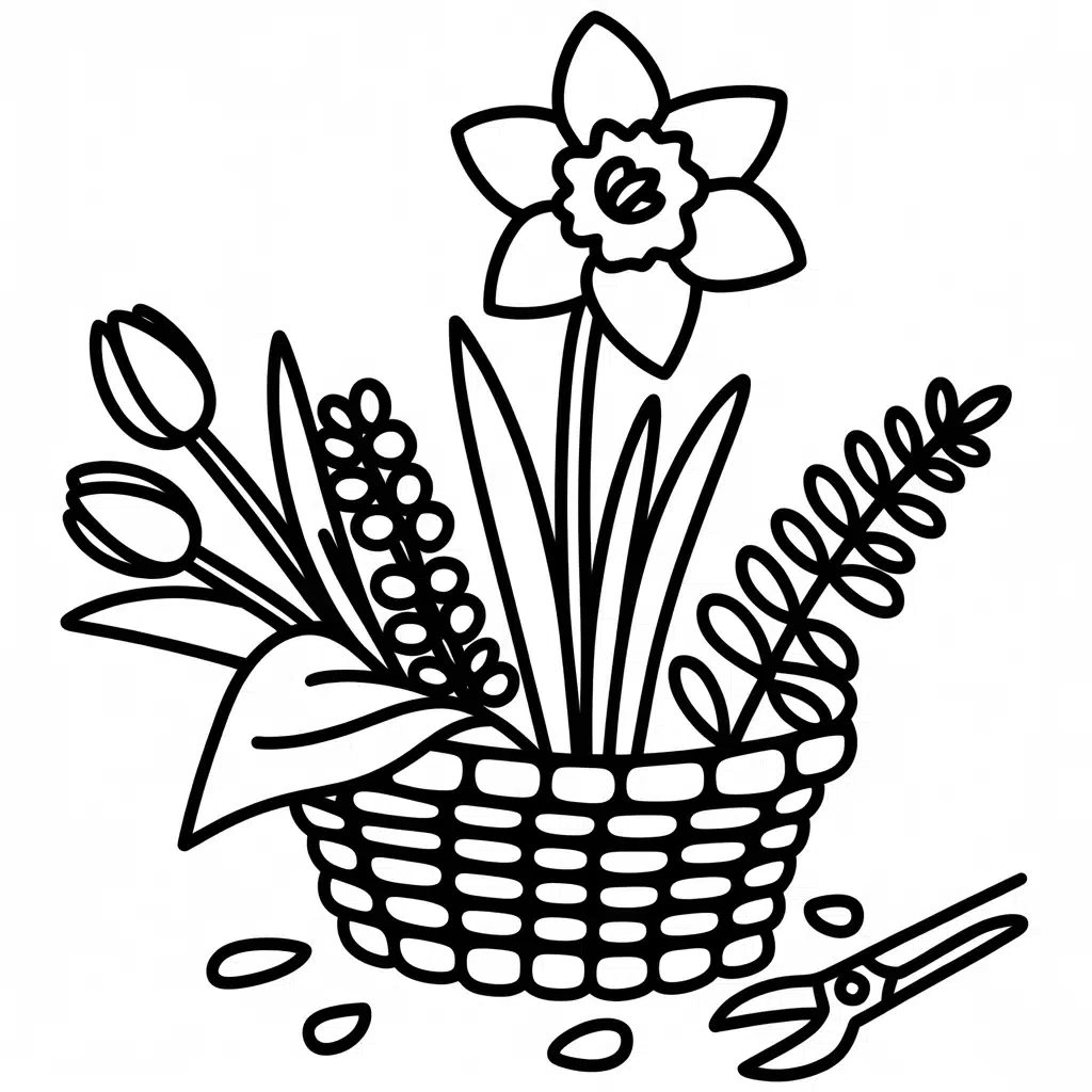 daffodil in a spring basket.jpeg