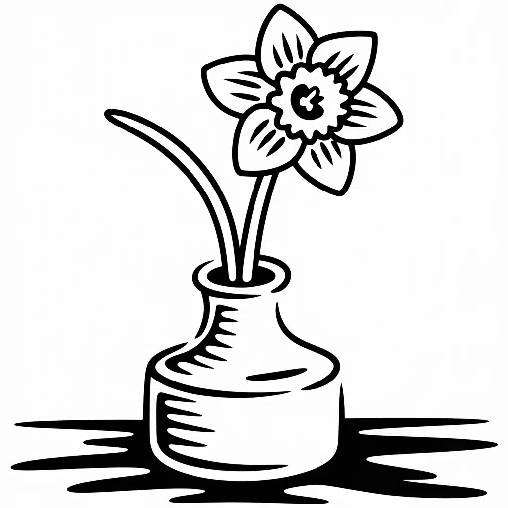 daffodil in a vase