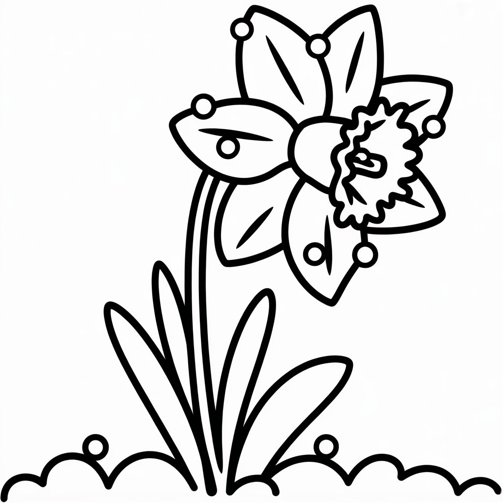 daffodil with morning dew